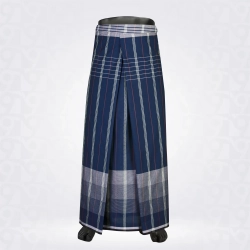 Cloud Burst Red White line Checked Lungi 